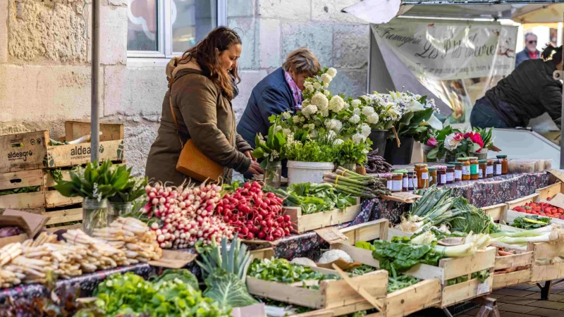 Paseo de un día en el mercado.